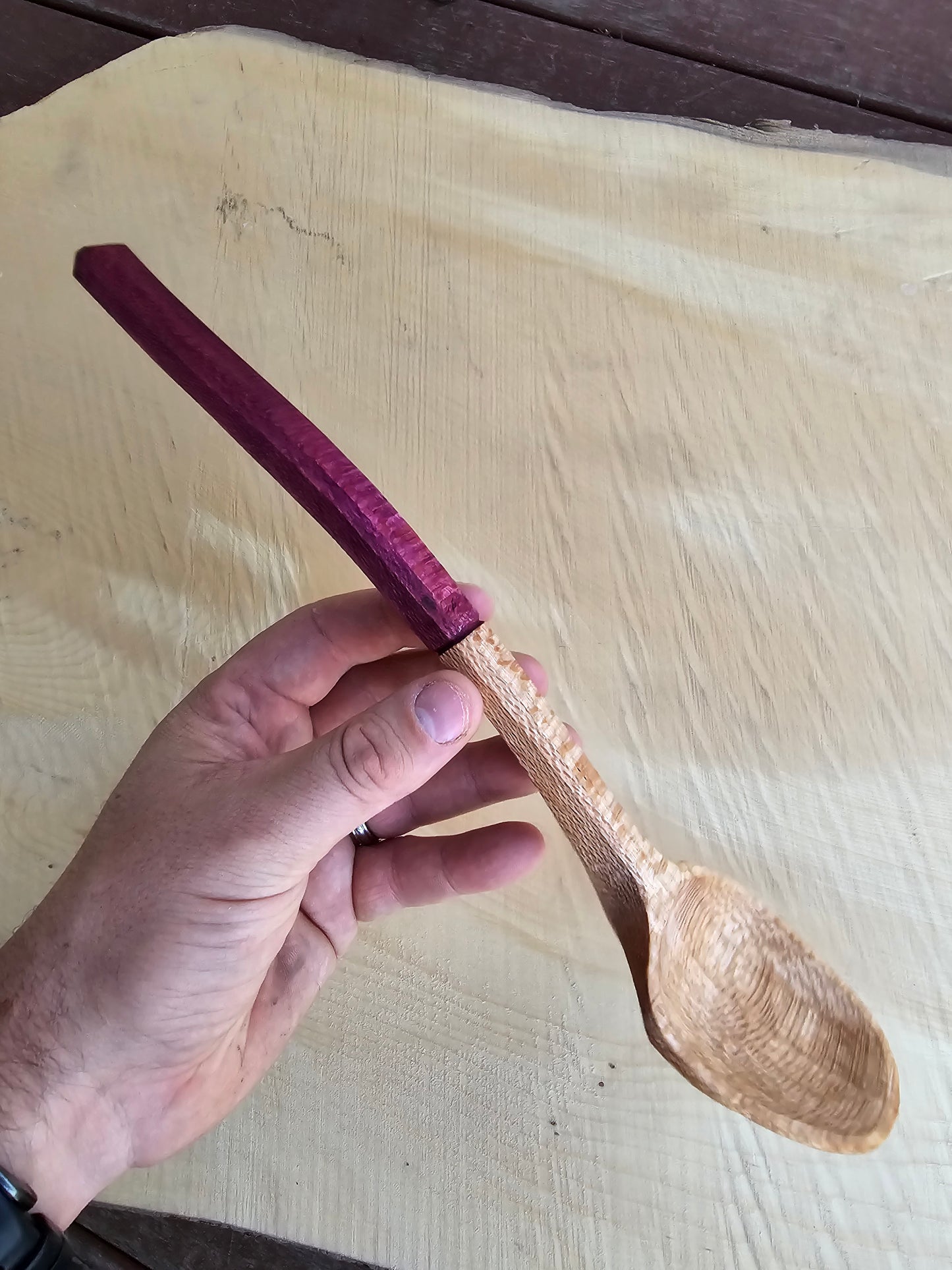 Purple Silky Oak Cooking Spoon