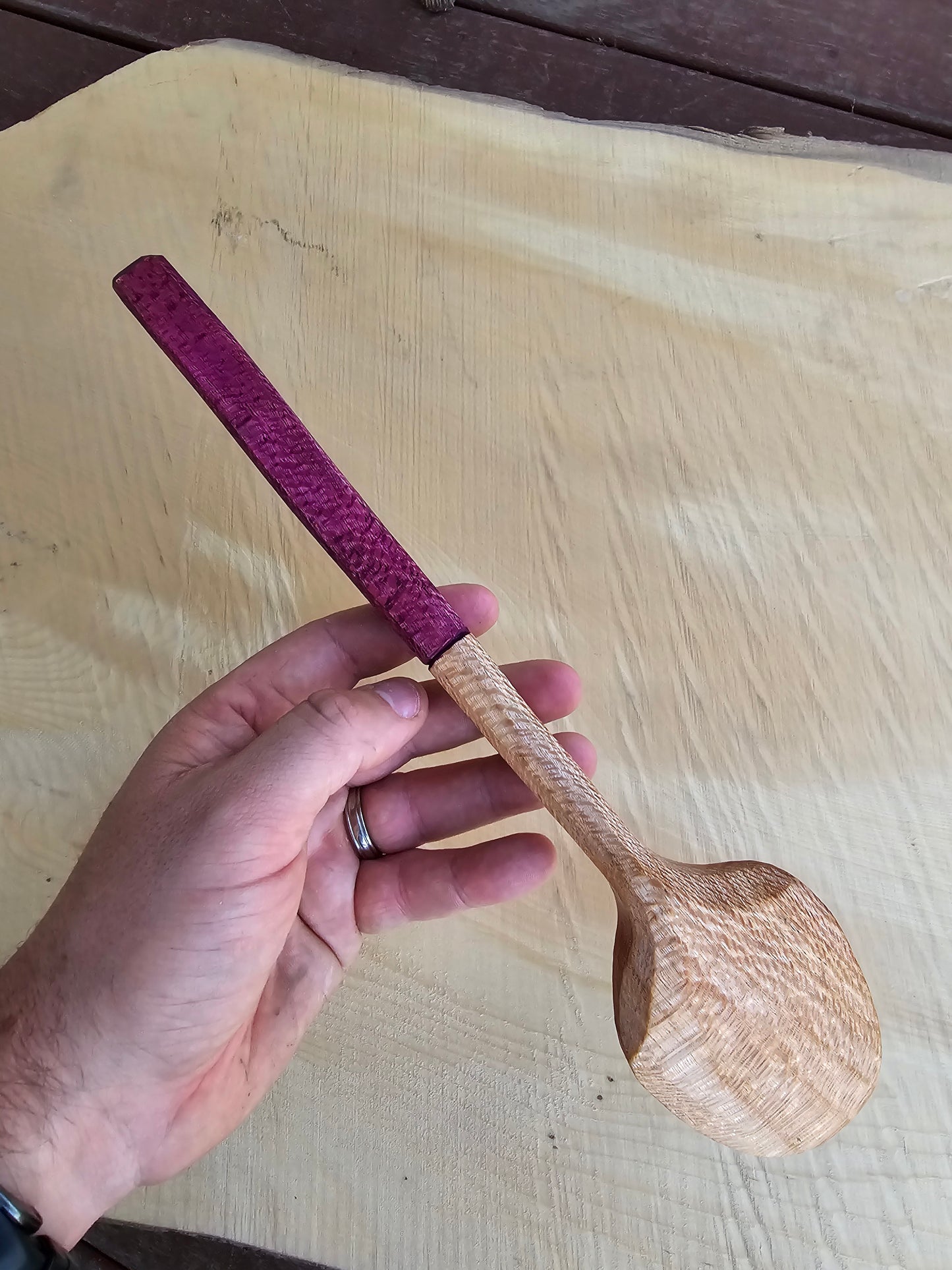 Purple Silky Oak Cooking Spoon