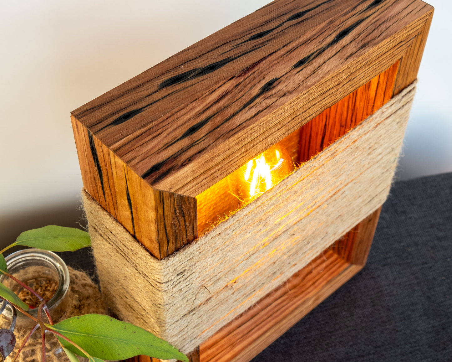 Handmade Recycled Mountain Ash Timber 12volt Lamp