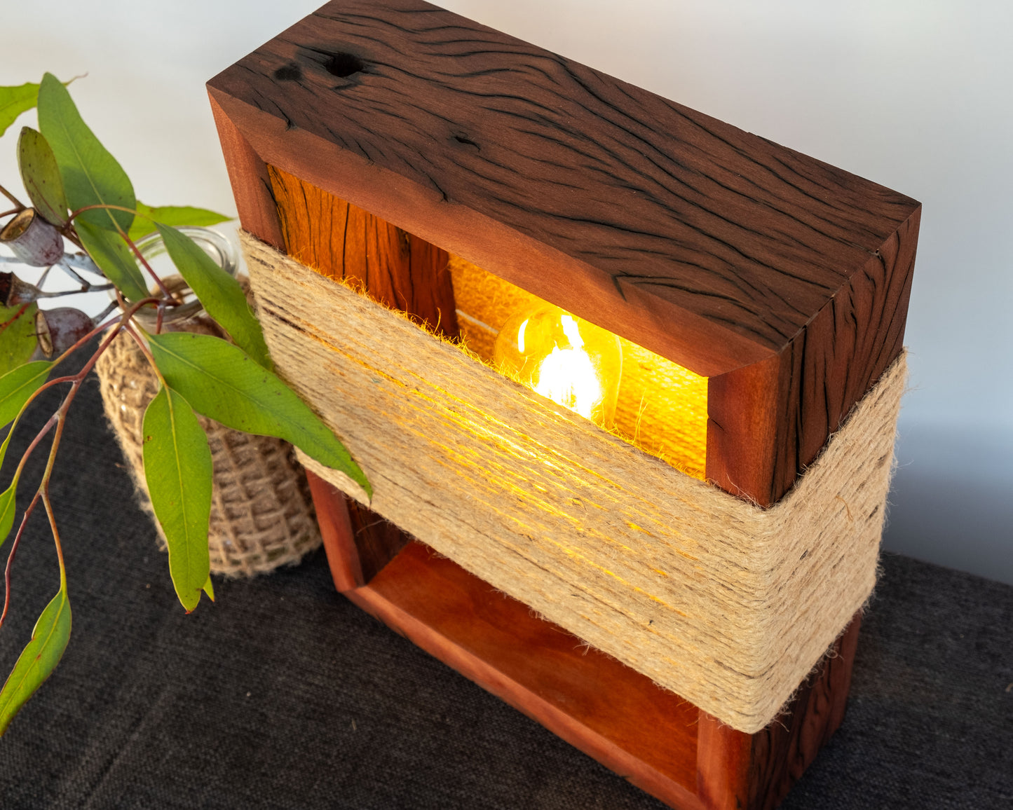 Blackbutt Recycled timber 12volt lamp